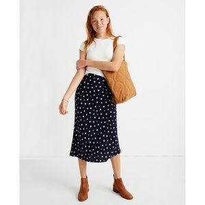 Madewell Midi Slip Skirt in Daisy Dots